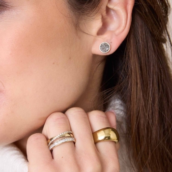 Ring SARAH – Dreifacher Glanz im Gold-Look